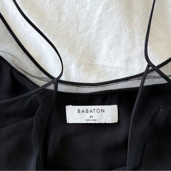 Aritzia Babaton Slip Dress Black | Minor Flaw on Mesh - Picture 2 of 11